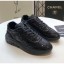 Chanel CC Logo Sequins & Leather Sneakers G35936 Black 2020 Collection CE01328
