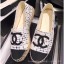 Chanel CC Logo Tweed Fabric Espadrilles Gray 2019 CE00535