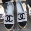 Chanel CC Logo Tweed Fabric Espadrilles Light Blue 2019 CE02915