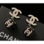 Chanel CC Short Earrings with Dice Pendant Crystal/Black 2018 CE02379