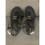 Chanel Chain CC Logo Thong Sandals Black 2020 CE04232