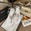 Chanel Chain CC Logo Thong Sandals white 2020 CE02464