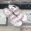 Chanel Chain Leather Strap Flat Sandals White 2020 Collection CE02882