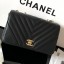 Chanel Chevron Smooth Calfskin Small Flap Bag A91586 Black 2019 Collection CE01558
