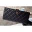 Chanel Classic Bi-fold Wallet Clutch Bag With Handle Strap A70525 Grained Calfskin Black/Gold CE03885