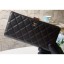 Chanel Classic Bi-fold Wallet Clutch Bag With Handle Strap A70525 Lambskin Black/Silver CE01472