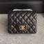 Chanel Classic Flap Mini Bag A1115 in Lambskin Leather Black with Golden Hardware CE03179