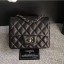 Chanel Classic Flap Mini Bag A1115 in Lambskin Leather Black with Vintage Silver Hardware CE04103