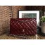 Chanel Classic jumbo Flap Bag 1113 burgundy in patent leather with silver Hardware CE03217