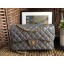 Chanel Classic jumbo Flap Bag 1113 gray in patent leather with gold Hardware CE02717