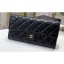 Chanel Classic Long Flap Wallet 30077 Lambskin Black/Gold CE00782