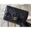 Chanel Classic Small Card Holder AP0214 Lambskin Black/Gold CE01712