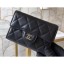 Chanel Classic Small Card Holder AP0214 Lambskin Black/Silver CE01858