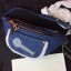 Chanel Cotton and Shearling Sheepskin Waist/Belt Bag Blue 2019 Collection CE03318