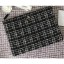 Chanel Cotton Tweed Classic Pouch Clutch Bag A82545 Black 2019 CE04041