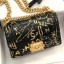 Chanel Crocodile Embossed Graffiti Leather Small Boy Flap Bag A67085 Black 2019 Collection CE03521