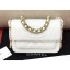 Chanel Crumpled Calfskin Cotton Strap Flap Bag AS0074 White 2019 CE02457