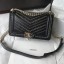 Chanel Crumpled Calfskin Medium Boy Chanel Bag A67086 Black 2018(Gold-Tone Metal) CE00629