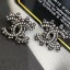 Chanel Crystal CC Stud Earrings Black 04 2019 Collection CE04370