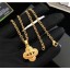 Chanel Cutout CC Bloom Pendant Necklace Gold 2019 Collection CE02759