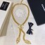 Chanel Cutout Metal Long Necklace AB3130 2020 Collection CE04046