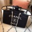 Chanel Deauville Wool Felt Large Shopping Bag A93786 White 2019 Collection CE04093