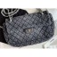 Chanel Denim Large Classic Flap Bag Gray 2020 CE03905