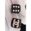 Chanel Dice Stud Earrings AB0033 Silver/Black/Crystal 2018 CE02485