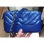 Chanel Glittered Aged Calfskin Gabrielle Clutch With Chain Bag A94505 Chevron Blue 2019 CE01319