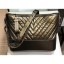 Chanel Glittered Aged Calfskin Gabrielle Medium Hobo Bag A93824 Chevron Gold 2019 CE01116