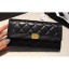 Chanel Gold-Tone Metal Lambskin Boy Flap Wallet Black CE03691