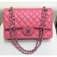 Chanel Grained Caflskin Medium Classic Flap Bag A01112 Pink With Silver Hardware CE03953