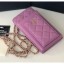 Chanel Grained Calfskin Classic Clutch With Chain AP0990 Purple 2020 Collection CE04197