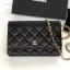 Chanel Grained Calfskin Classic Wallet on Chain WOC AP0250 Black/Gold 2020 Collection CE01597