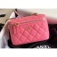 Chanel Grained Calfskin Small Vanity with Classic Chain Bag AP1341 Pink 2020 CE01326