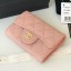 Chanel Grained Leather Classic Card Holder AP0214 Light Pink 2019 Collection CE03784