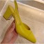 Chanel Heel 6.5cm Slingbacks G31318 Yellow 2020 CE01432