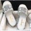 Chanel Heel CC Logo Tweed Mules White 2020 CE02884