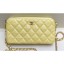 Chanel Iridescent Pearl Caviar Classic Clutch with Chain Bag A82527 Yellow 2019 CE02828