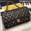 Chanel Lambskin 18k Charms Medium Classic Flap Bag A01112 Black 2018(Gold-Tone Metal) Collection CE01192