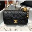 Chanel Lambskin & Gold-Tone Metal Flap Bag AS1787 Black 2020 Collection CE02465