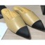 Chanel Lambskin and Satin Slippers Beige/Black 2020 CE01694