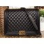 Chanel Lambskin Boy Flap Large Bag Black/Gold CE01683