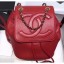 Chanel Lambskin CC Logo Backpack Bag AS0325 Red 2019 CE01518