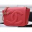 Chanel Lambskin CC Logo Flap Bag AS0321 Dark Pink 2019 CE01069
