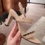 Chanel Lambskin Chain Heel Sandals Apricot 2020 Collection CE02044