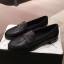 Chanel Lambskin Chain Leather Trim Loafers Black 2019 Collection CE02370