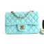 Chanel Lambskin Classic Flap Bag A01116 Light Blue With Gold Hardware CE04127