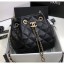 Chanel Lambskin Large Drawstring Bag With Chain AS1699 Black 2020 Collection CE03693