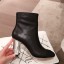 Chanel Lambskin Logo Heel Zipped Short Boots Black 2020 Collection CE04038